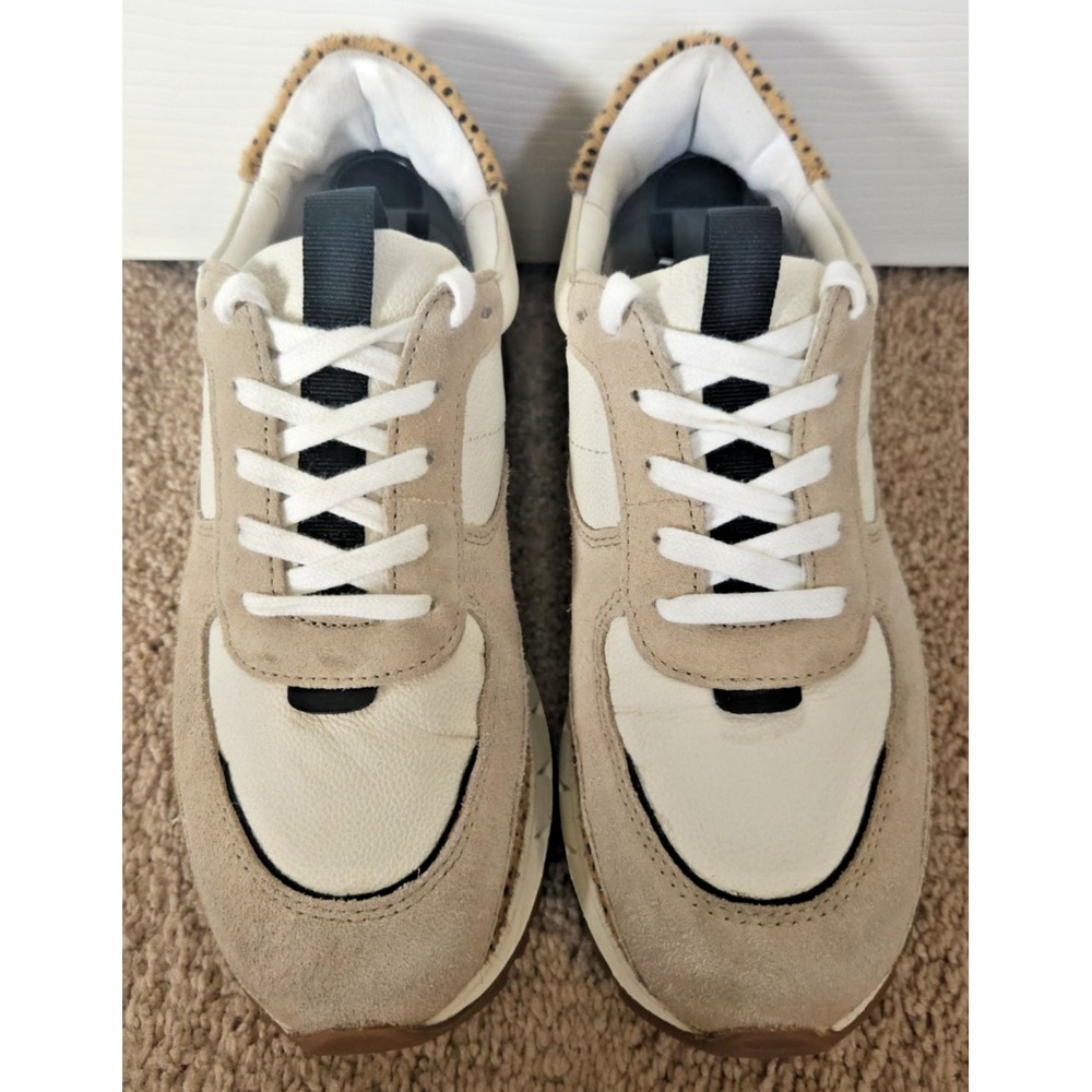 Madewell Kickoff Trainer Sneakers Leather and Spot Dot Calf Hair Women 6.5M - Picture 4 of 11